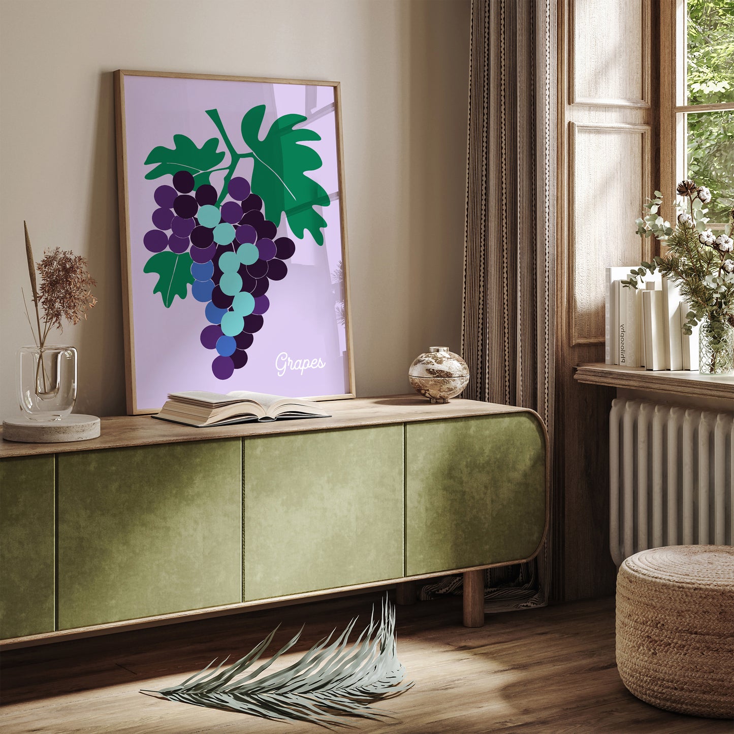 Grapes Fruit Kitchen Art Print