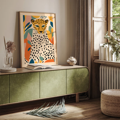 Vintage Cheetah Portrait Wall Art