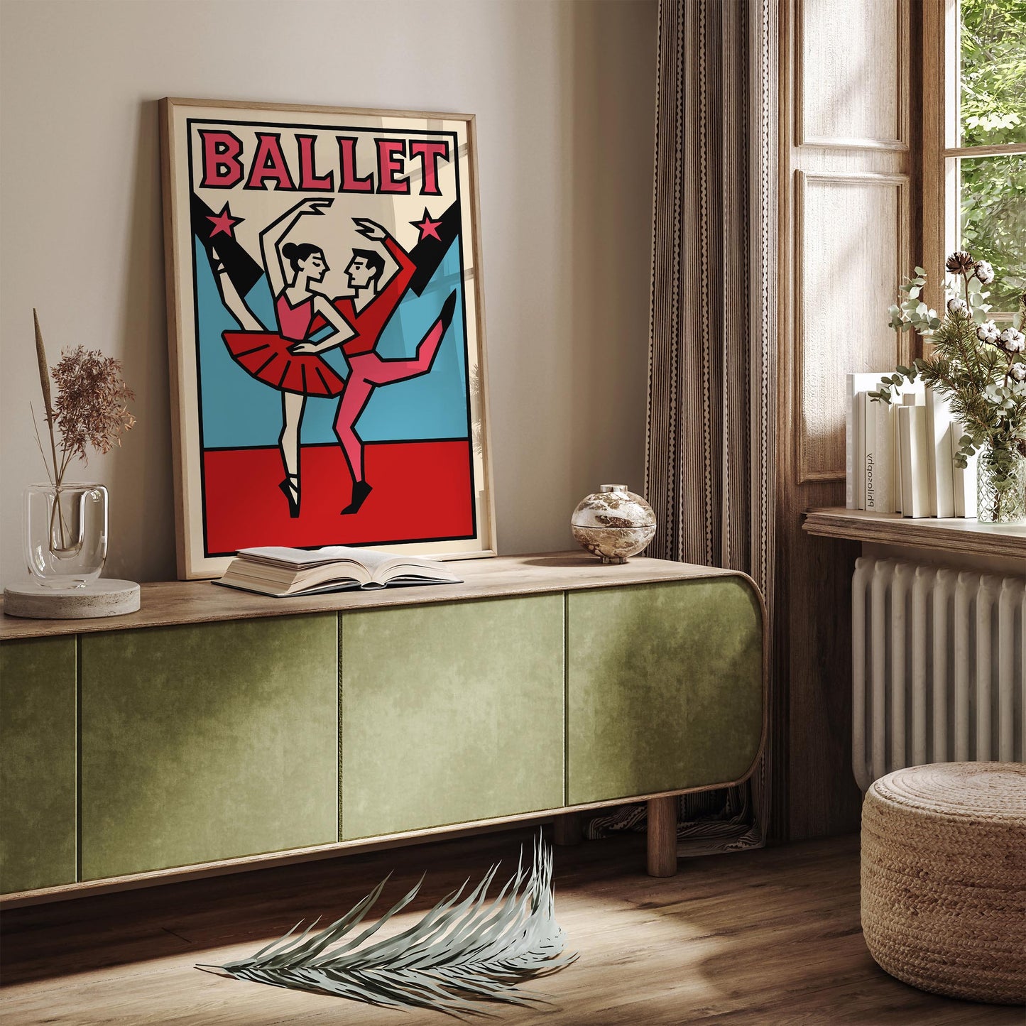 Retro Ballet Poster Print