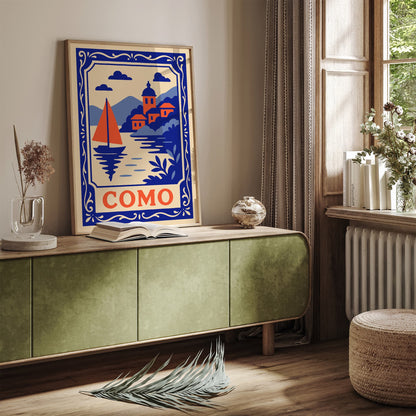 Como Italy Blue Landscape Poster