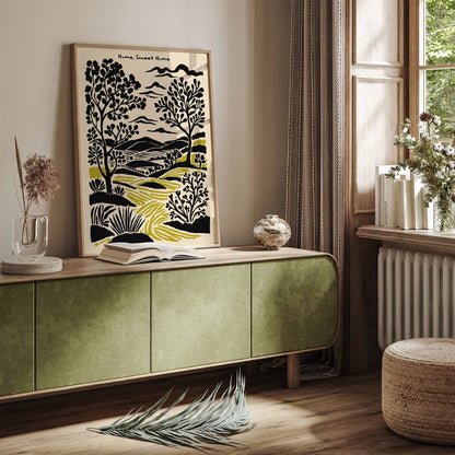 Home Sweet Home Poster - Scenic Landscape Art