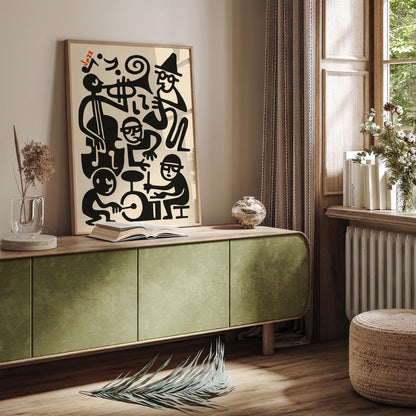Jazz Band Poster - Abstract Music Print