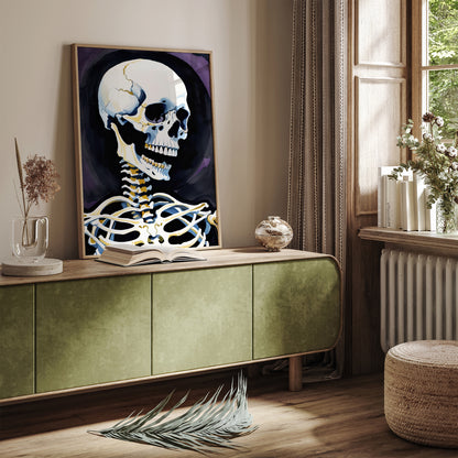 Skeleton Halloween Home Decor Print