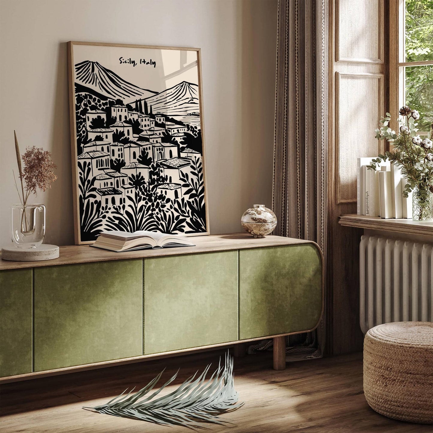 Sicily, Italy Travel Sketch Art Print
