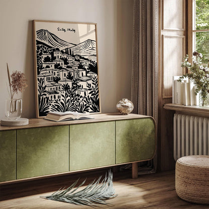 Sicily, Italy Travel Sketch Art Print