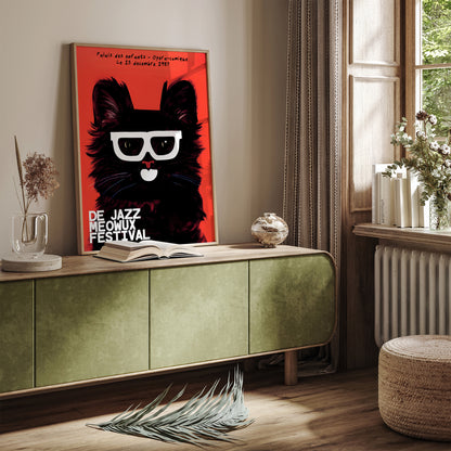 Quirky Cat - Meowux Jazz Festival Poster