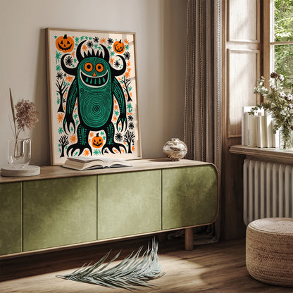 Funny Halloween 2024 Monster Art Print