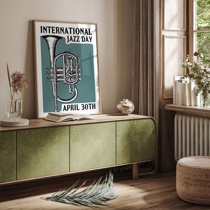 International Jazz Day Retro Poster