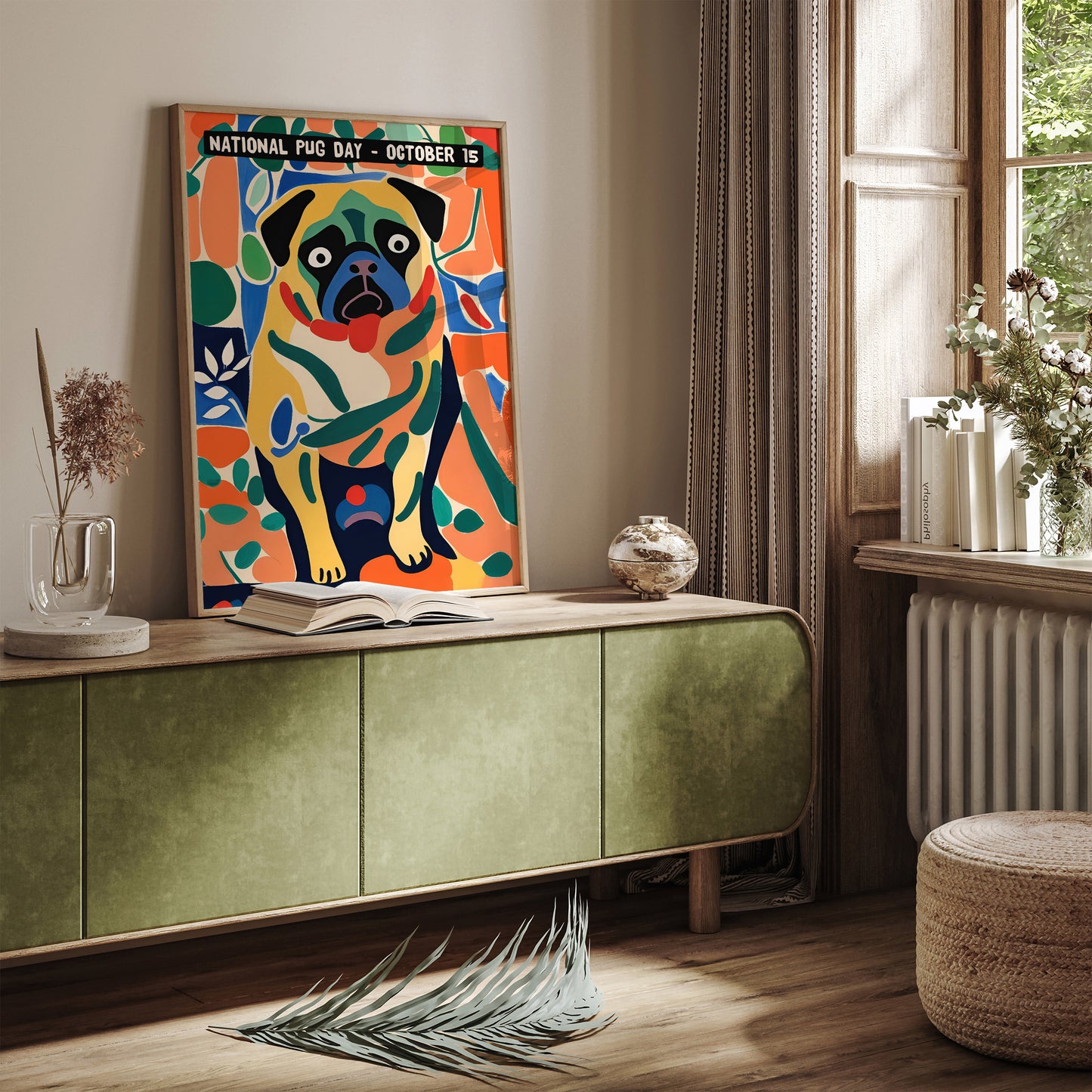 National Pug Day Cute Wall Art