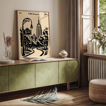 Fifth Avenue NYC Cityscape Poster