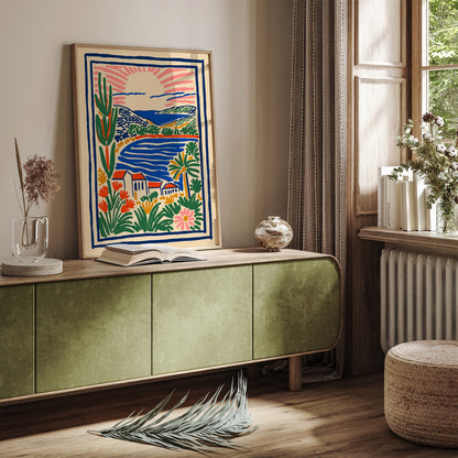 Spanish Landscape - Colorful Travel Wall Art Print