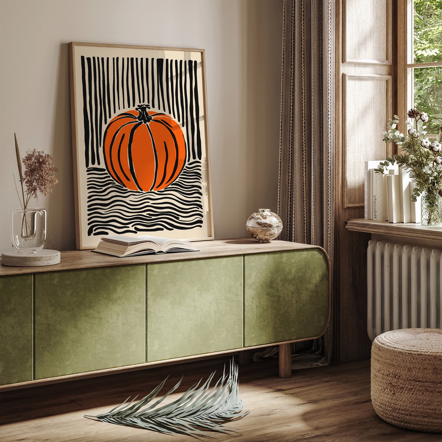 Fall Home Decor Pumpkin Art Print