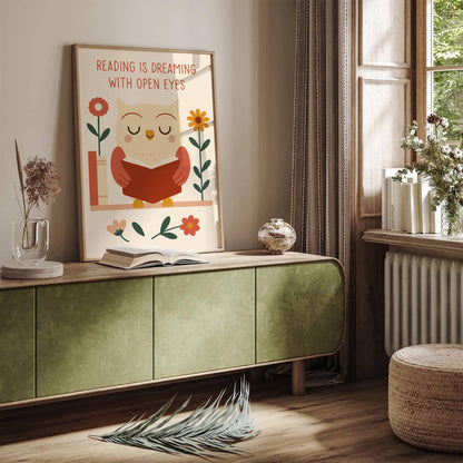 Reading is Dreaming with Open Eyes Poster