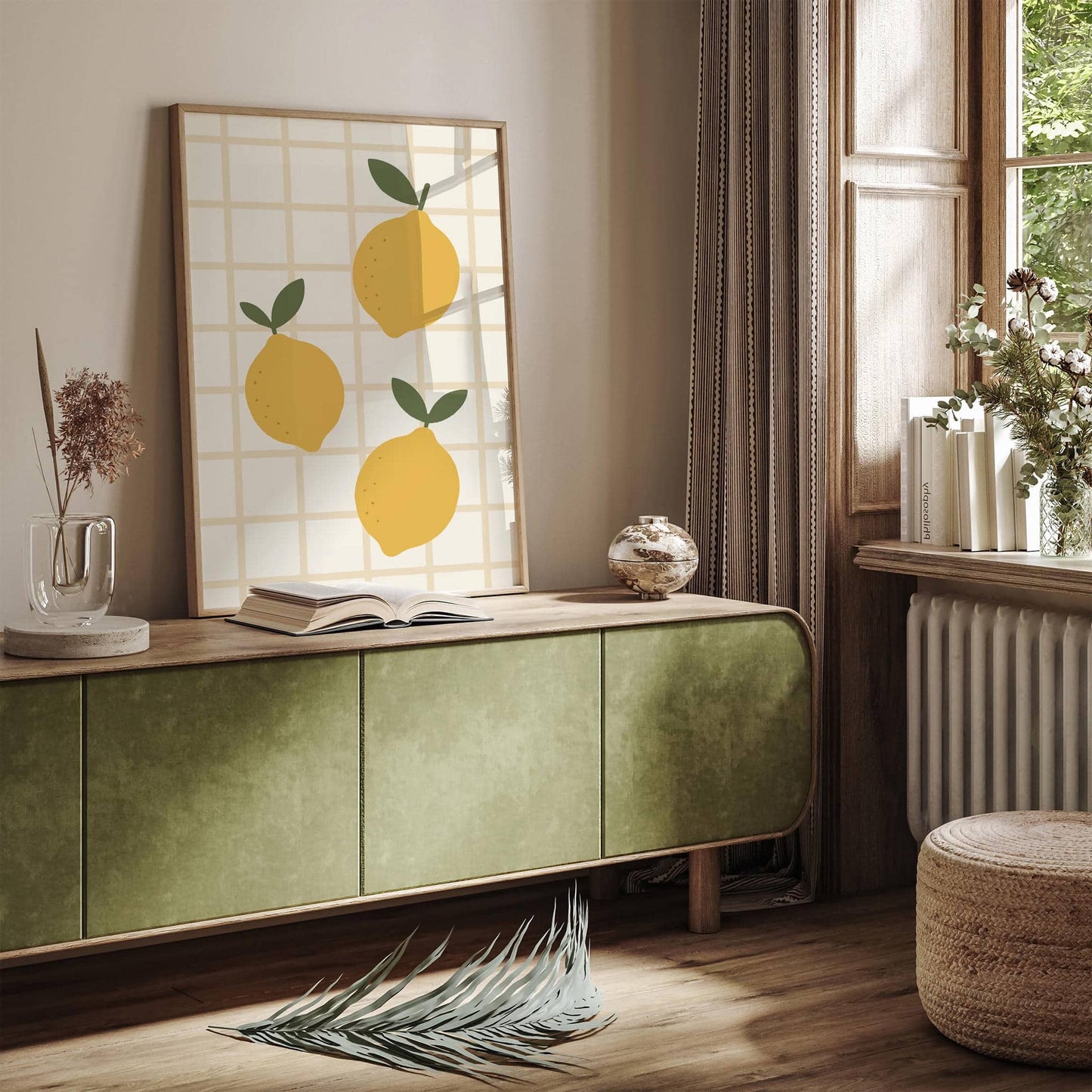 Retro Lemons Wall Art – Vintage Kitchen Print