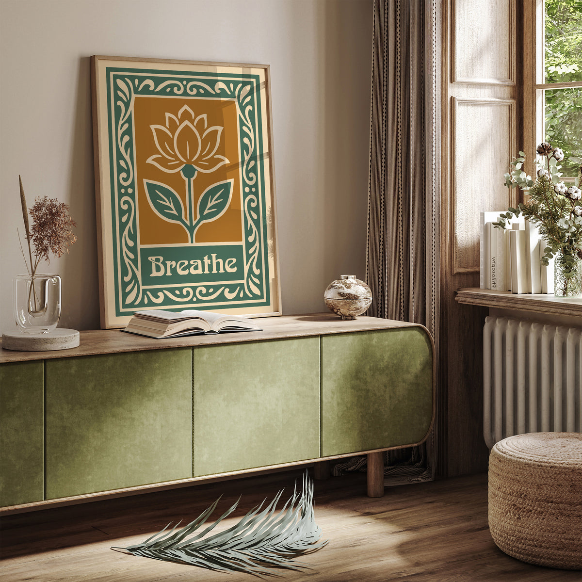 Breathe Art Print - Floral Wall Art
