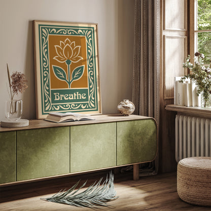 Breathe Art Print - Floral Wall Art