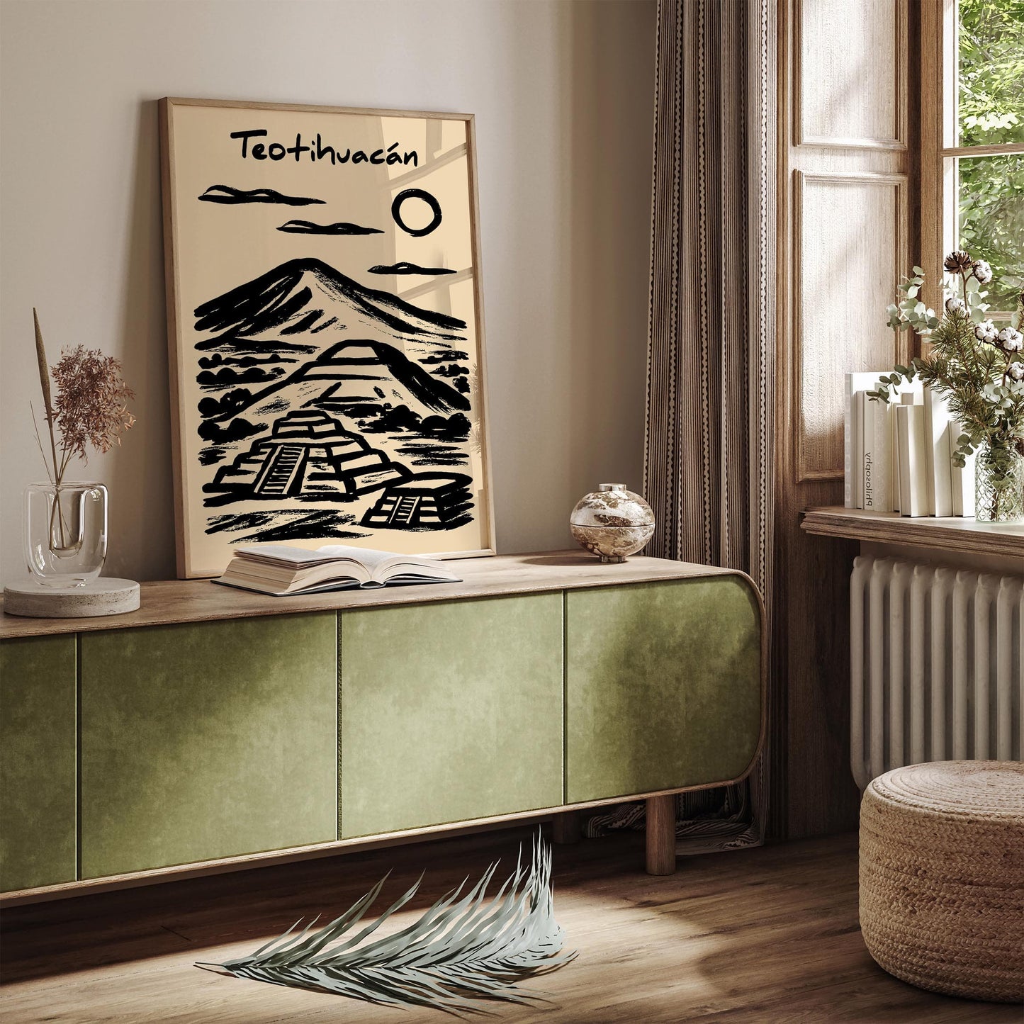 Teotihuacán Poster - Mexico Pyramid Travel Print