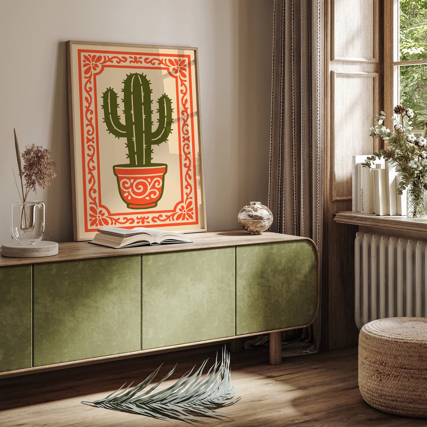 Vibrant Cacti Plant Poster - Mexican Vibes Wall Art Print