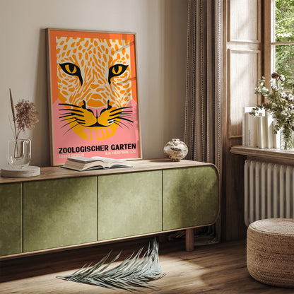 Berlin Zoo Vintage Jungle Cat Poster