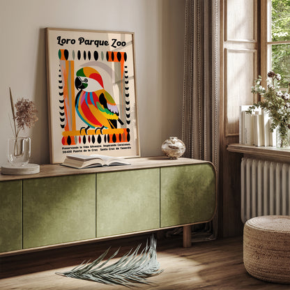 Loro Parque Zoo Colorful Parrot Poster