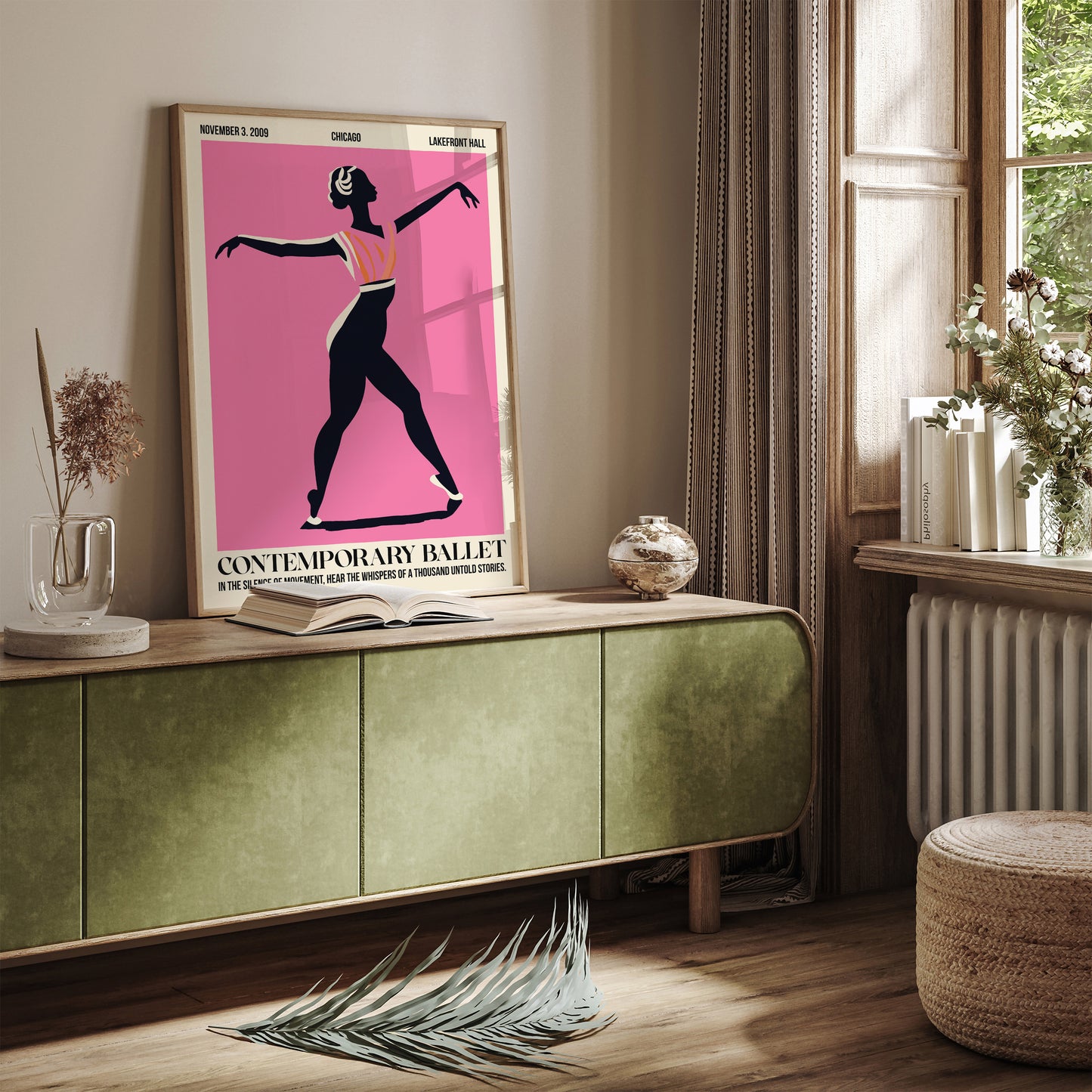 Chicago Contemporary Ballet Pink Art Print