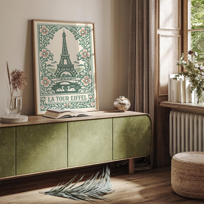 Eiffel Tower Paris Poster – Vintage Travel Wall Art