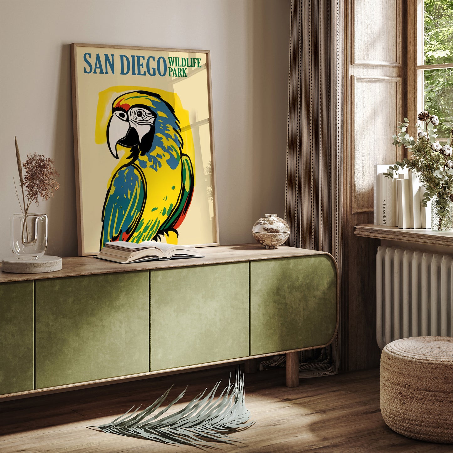 San Diego Wildlife Park Parrot Poster