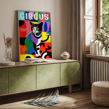 1987 French Circus Cat Poster