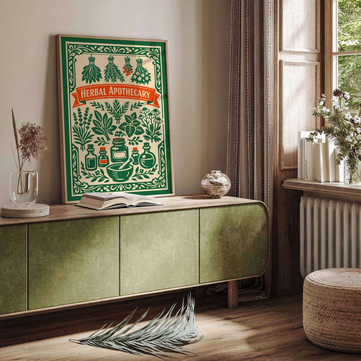 Herbal Apothecary Vintage Art Poster