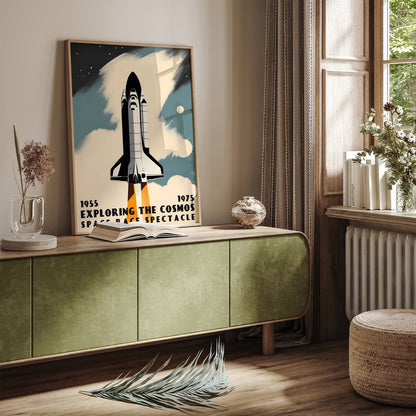 Retro Space Race Poster