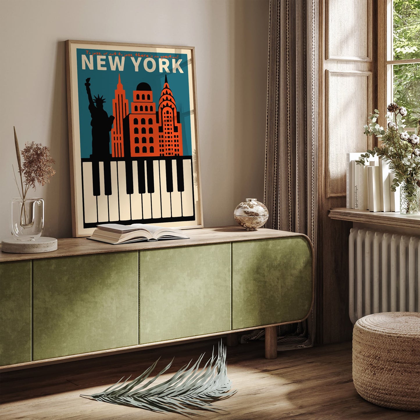 New York Jazz Music Quote Poster