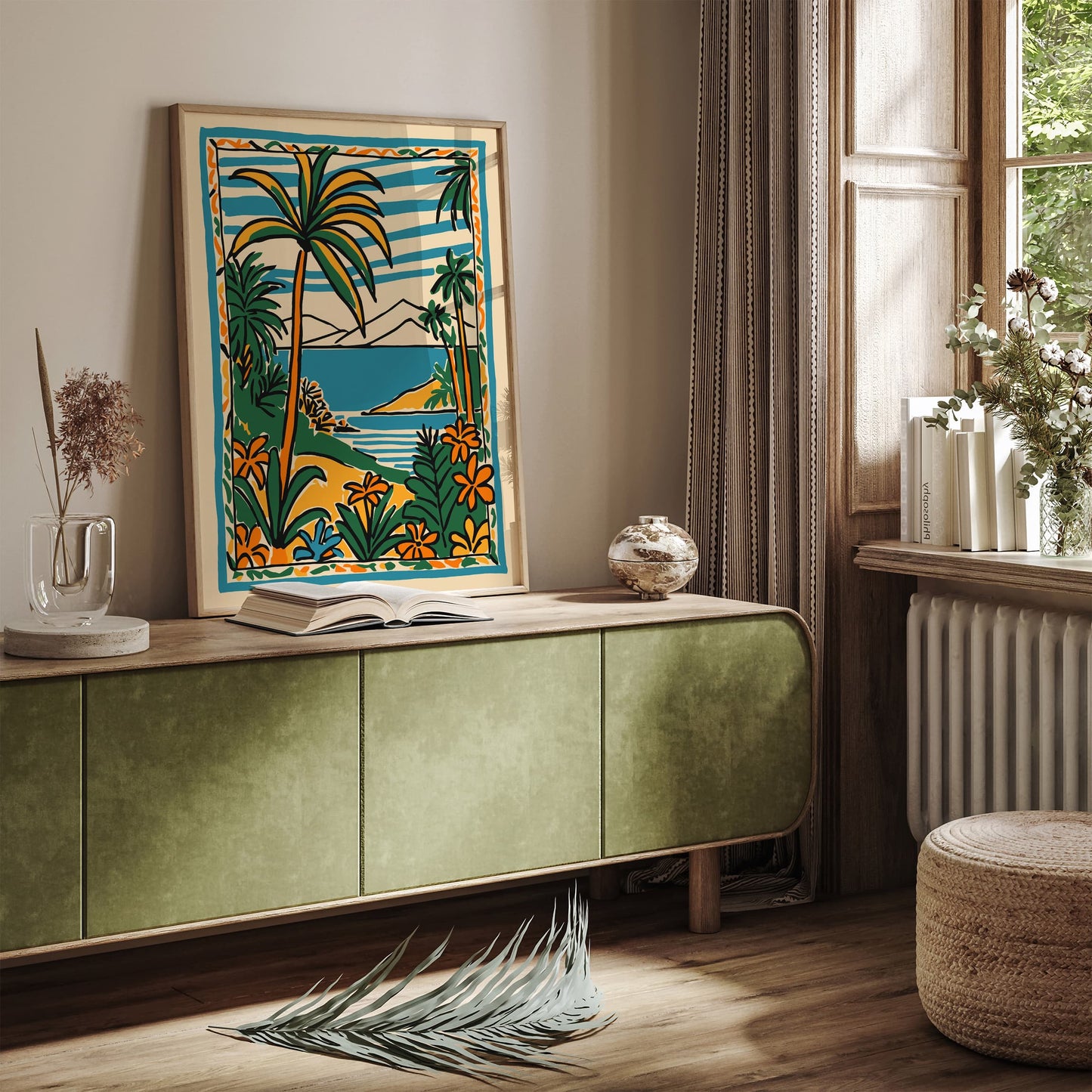 Tropical Colorful Scenic Wall Art Print
