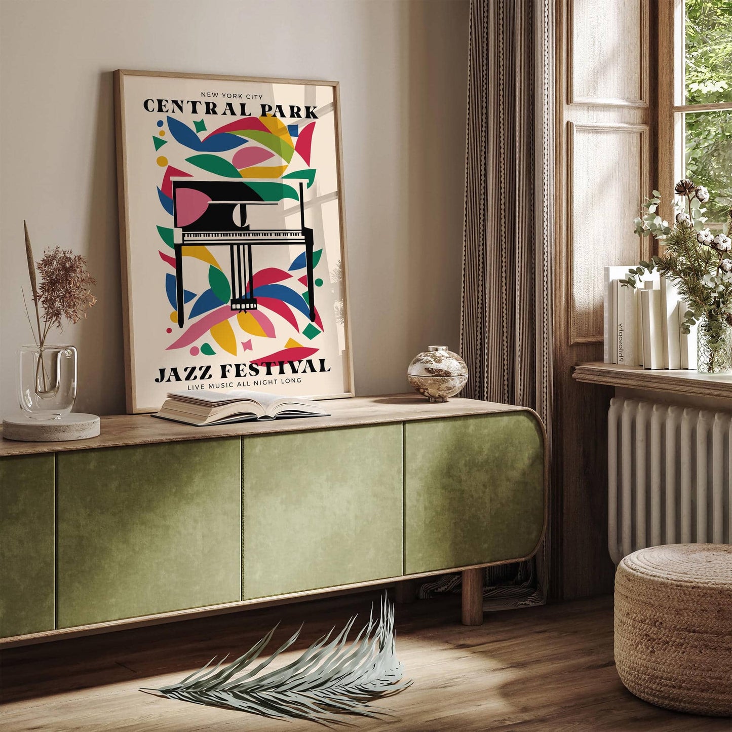 Central Park NYC Jazz Music Poster Print
