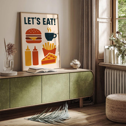 Lets Eat! Poster - American Foodie Art Print 2025
