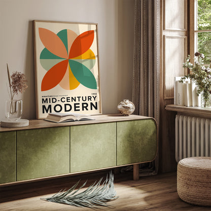 Mid Century Modern Abstract Art Print – American MCM Design Poster