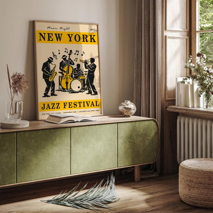 New York City Jazz Music Night Poster