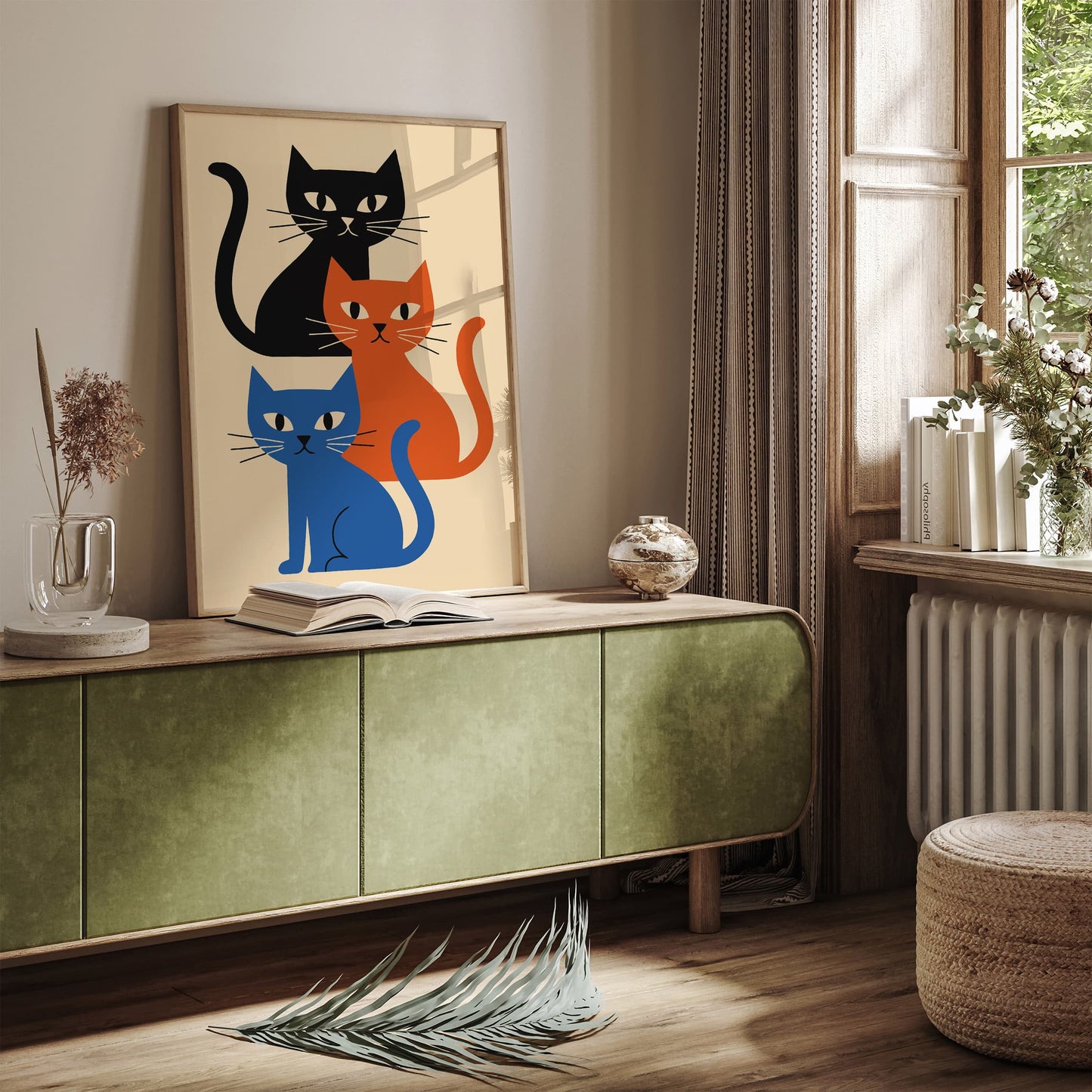 Three Cats Art Print
