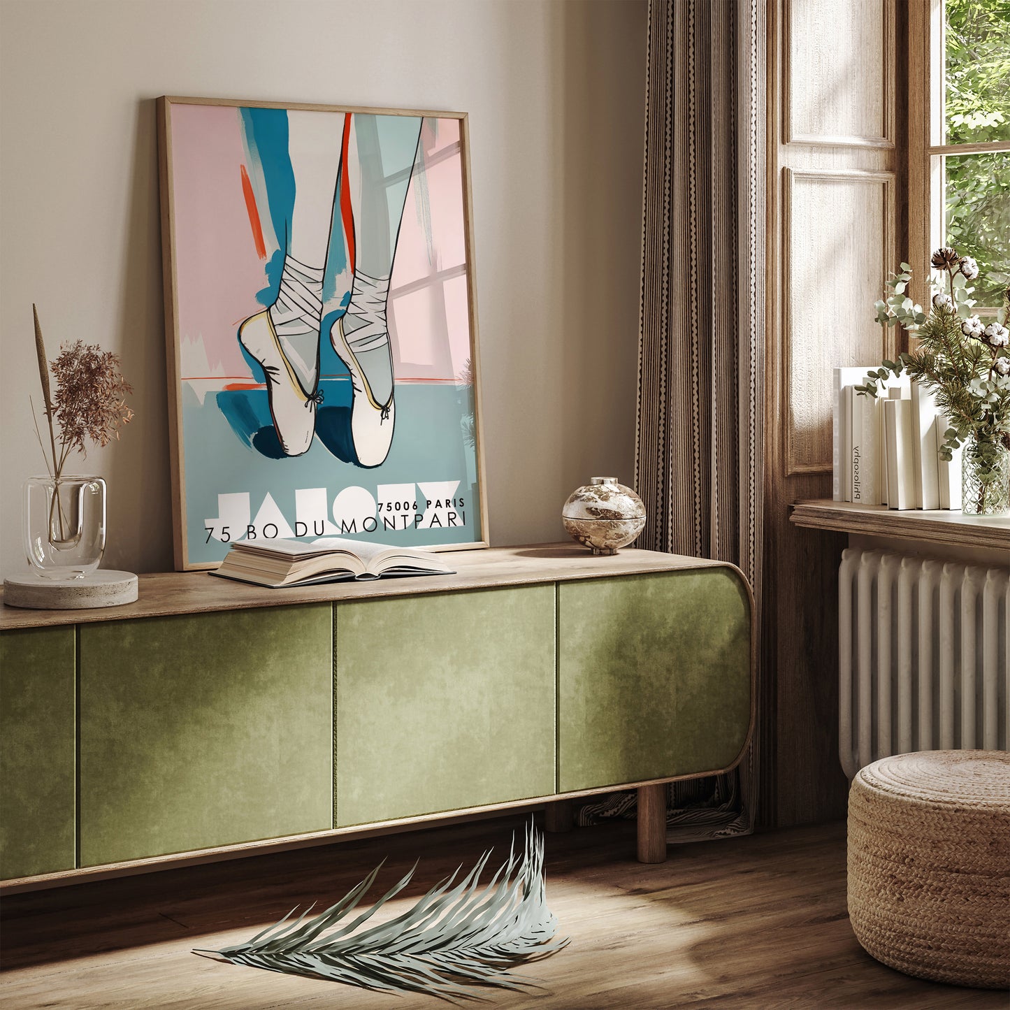 French Ballerina Shoes Wall Art Poster