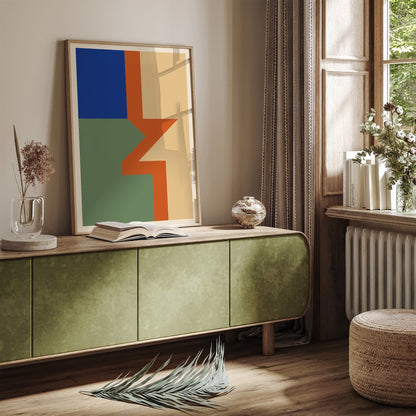Modern Geometric Color Block Poster