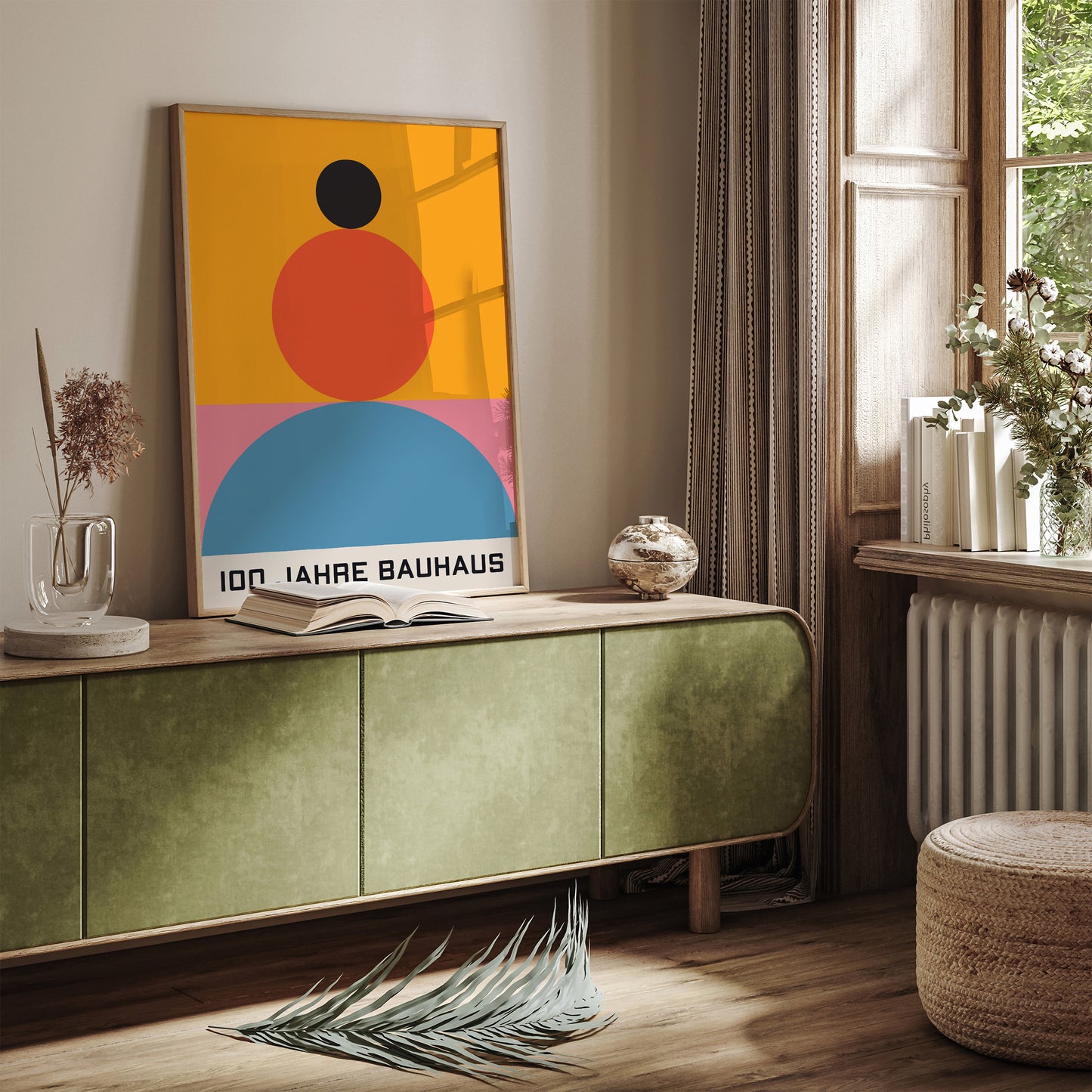 100 Jahre Bauhaus Colorful Retro Poster