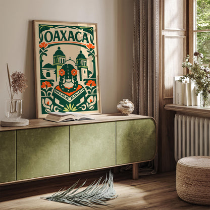 Oaxaca Mexico City Wall Art Print 2026 – Travel Poster
