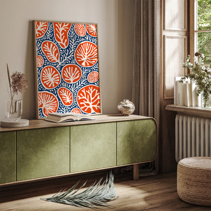 Coral Reefs Floral Boho Wall Art