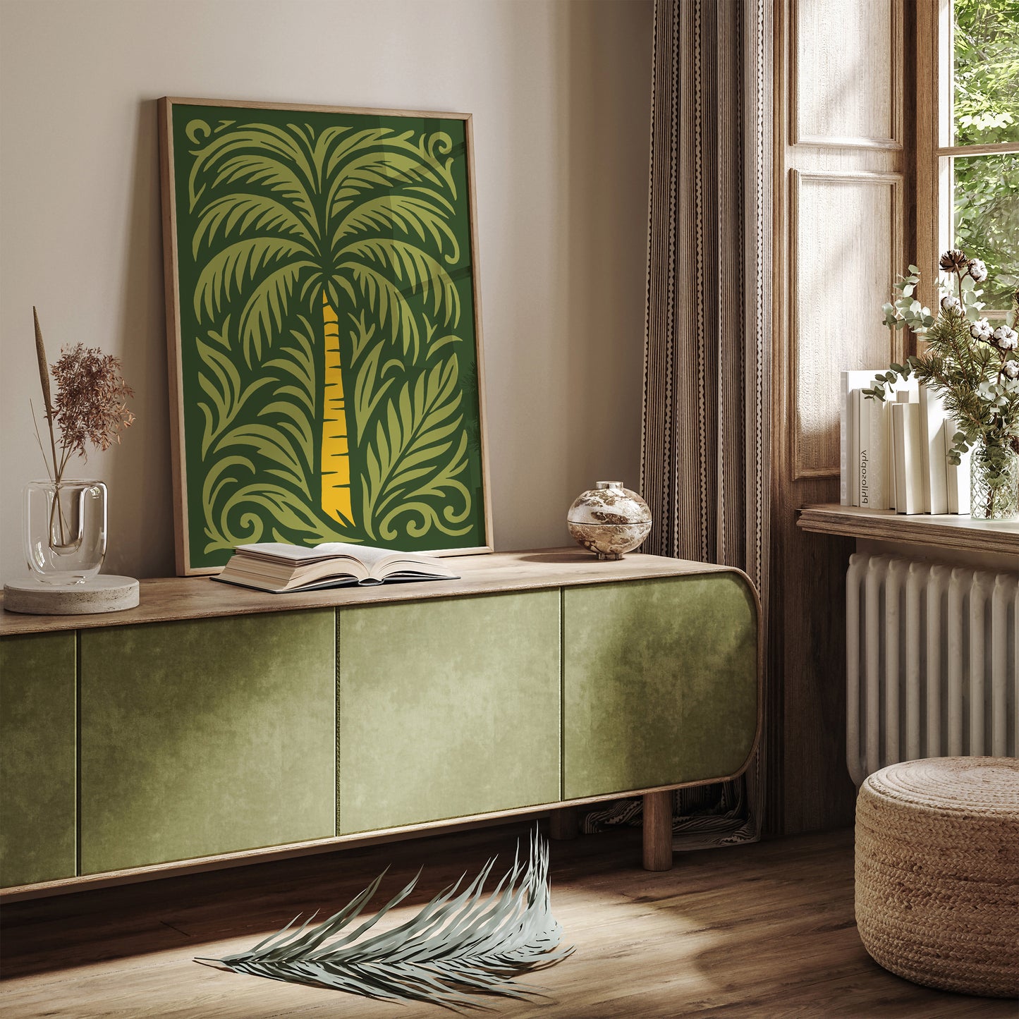 Green Tropical Palm Tree Poster - Bohemian Home Decor 2026