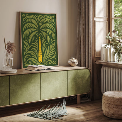 Green Tropical Palm Tree Poster - Bohemian Home Decor 2026