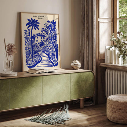 Home Sweet Home Florida Poster – Blue Wall Art