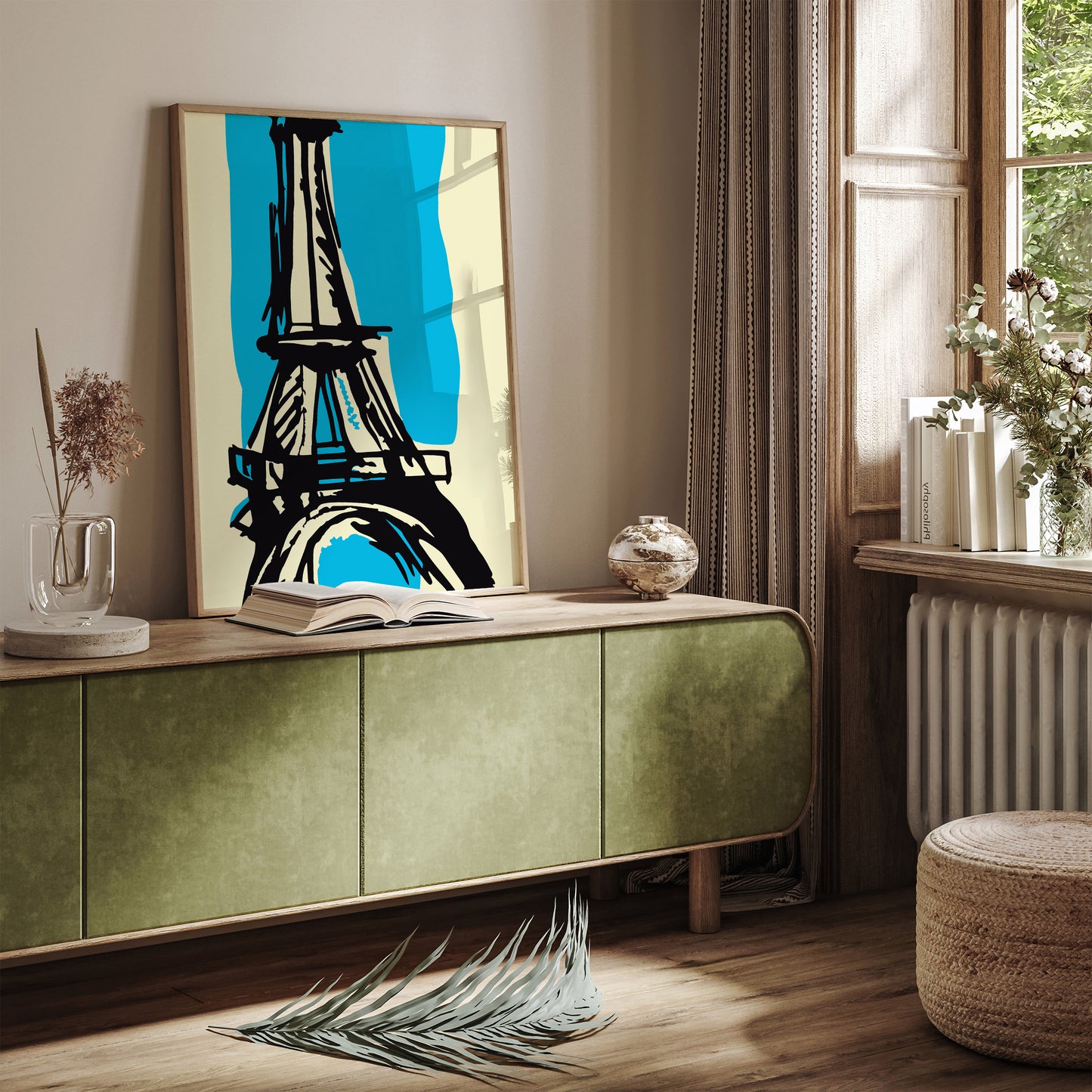 Retro Eiffel Tower Art Print