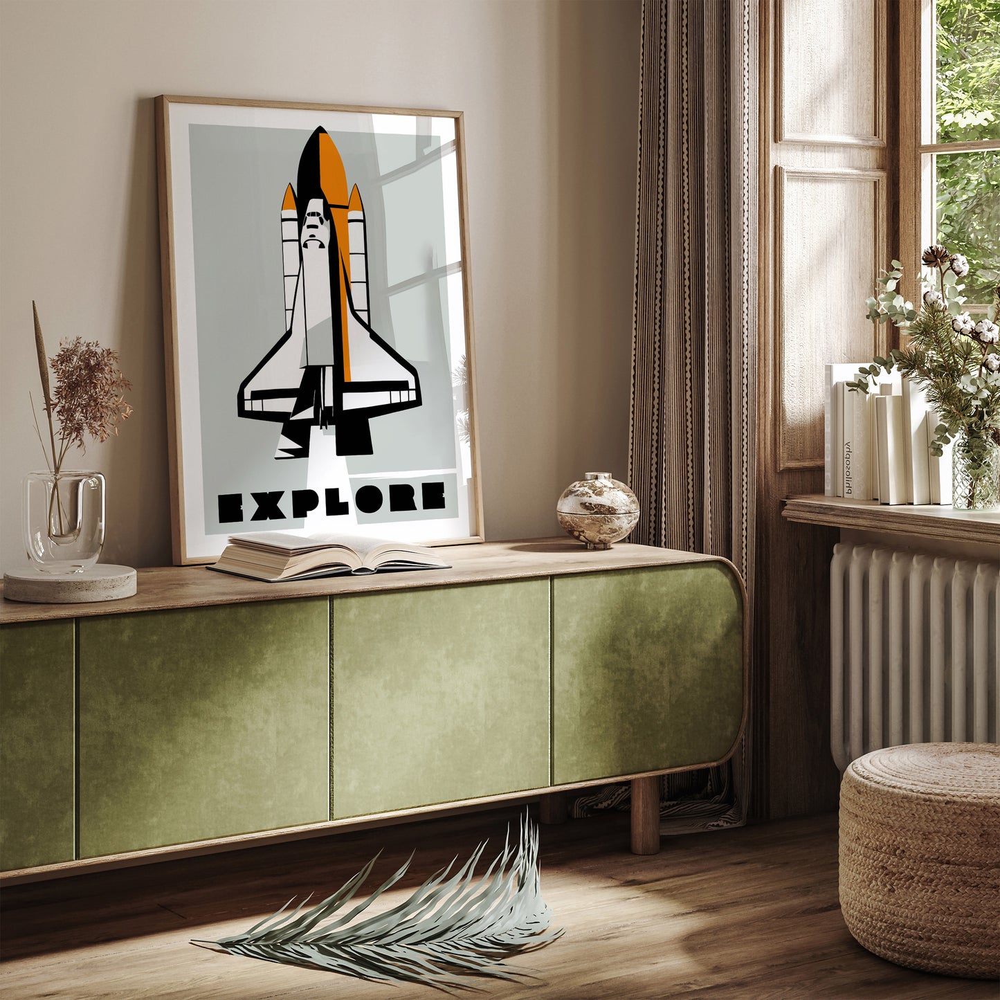 Explore - Minimalist Space Shuttle Poster