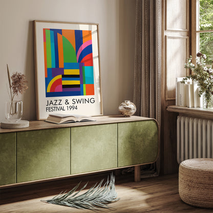 Jazz & Swing Festival Colorful Poster