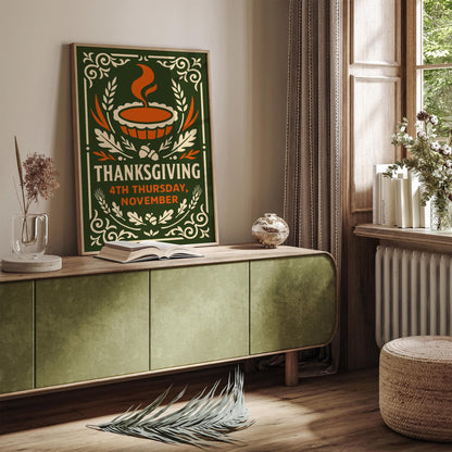 Thanksgiving 4th Thursday Nov Poster