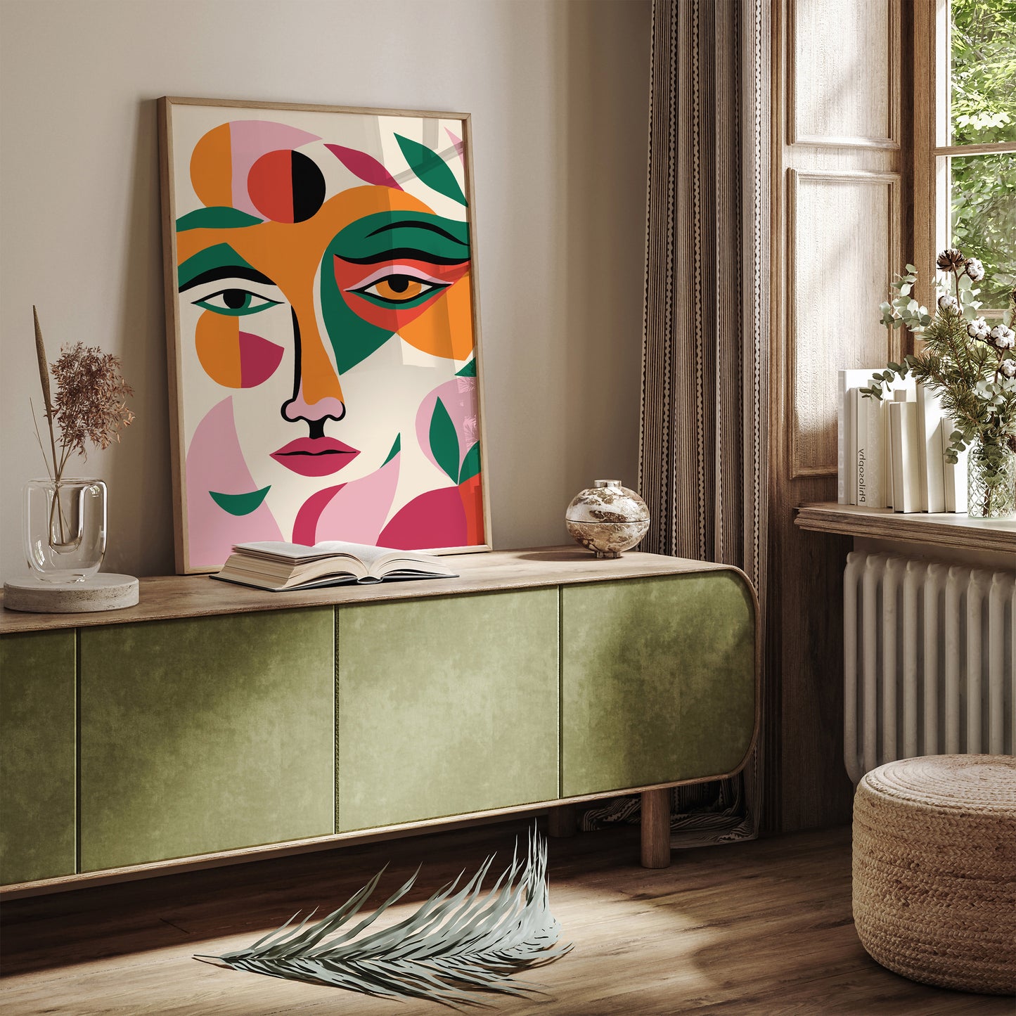 Abstract Colorful Face Poster